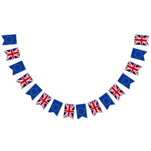 EU European Union British Union Jack English party Bunting Flags