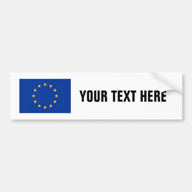 EU European Union flag custom bumper stickers (Front)