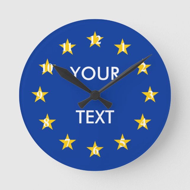 EU European Union flag round wall clock (Front)