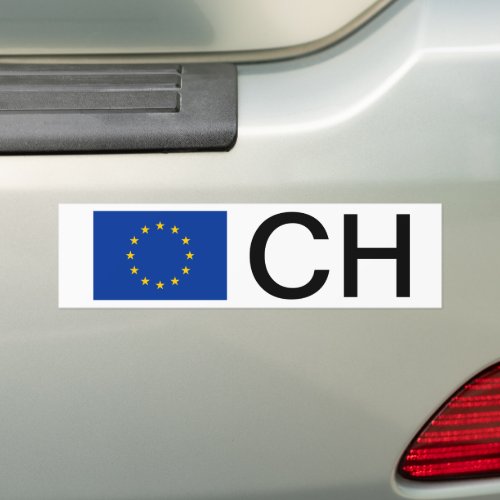 EU flag bumper sticker with country code letters