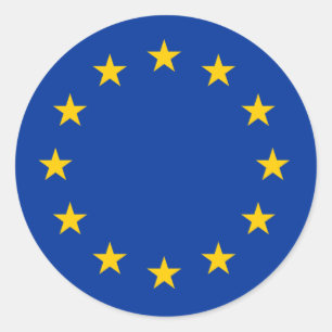 EU flag Classic Round Sticker