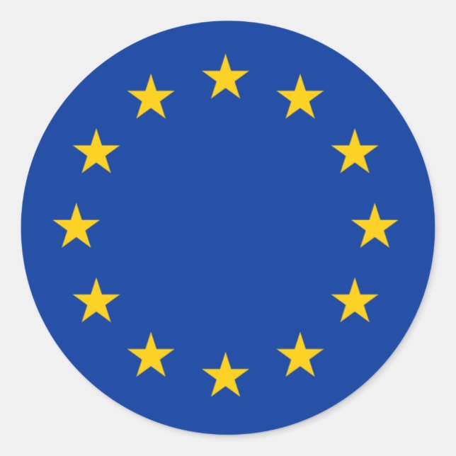 EU flag Classic Round Sticker (Front)