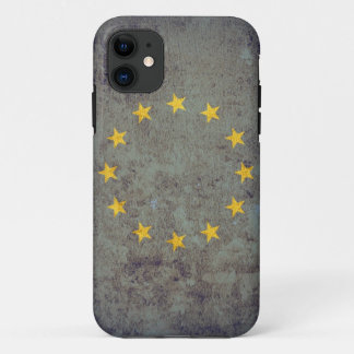 EU Flag - Grunge iPhone 11 Case