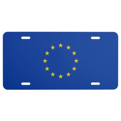 EU Flag License Plate