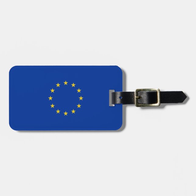 EU Flag Luggage Tag (Front Horizontal)