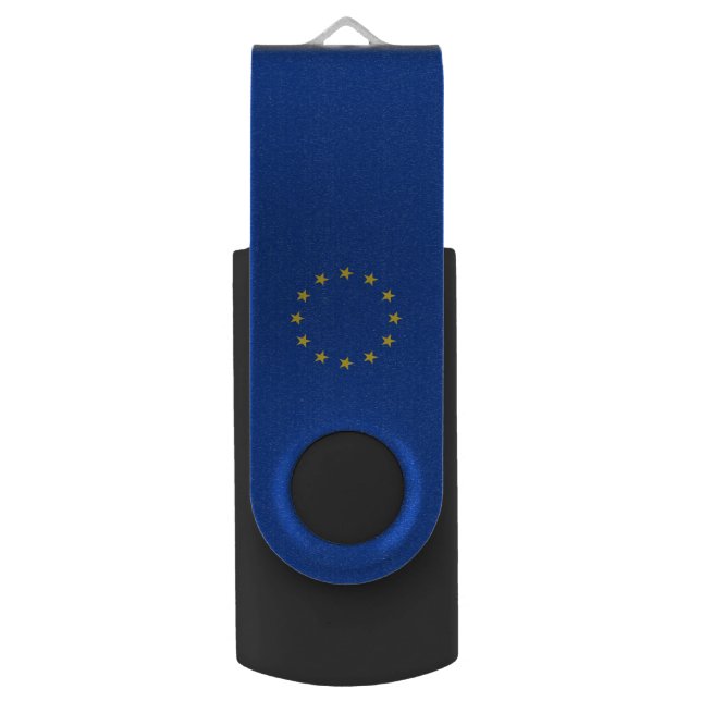 EU Flag USB Flash Drive (Back (Vertical))