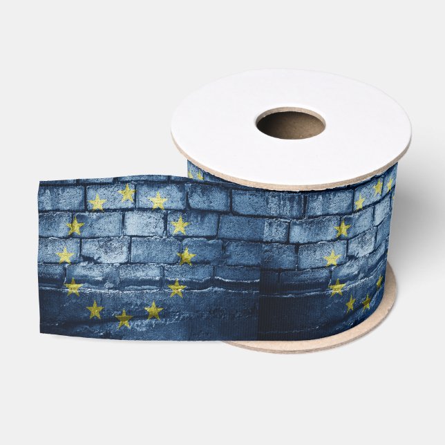 EU flag wall Grosgrain Ribbon (Spool)