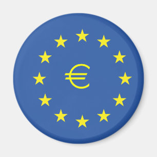 EU flag.with EURO Symbol Magnet