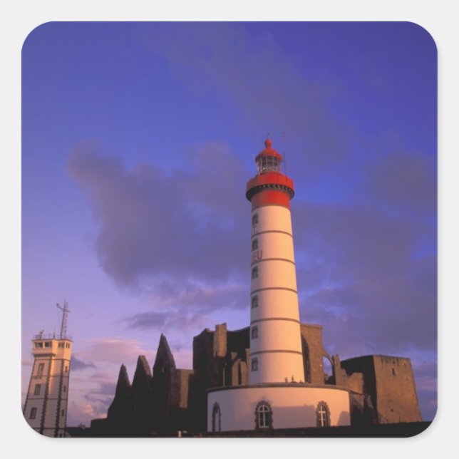 EU, France, Brittany, Finistere, St. Mathieu, Square Sticker (Front)