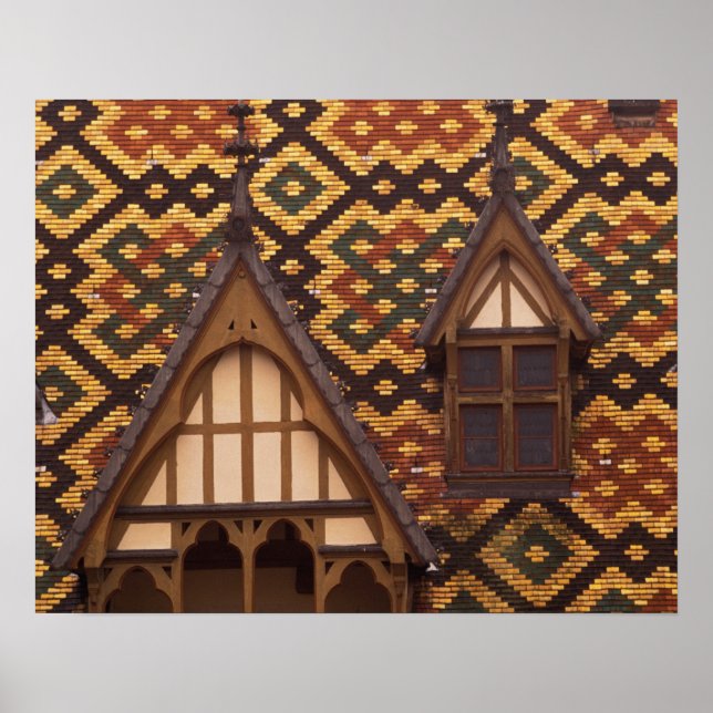 EU, France, Burgundy, Cote d'Or, Beaune. Tiled Poster (Front)