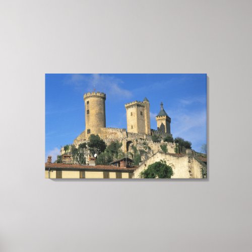 EU France Foix Ariege Pyrenees Chateau Canvas Print