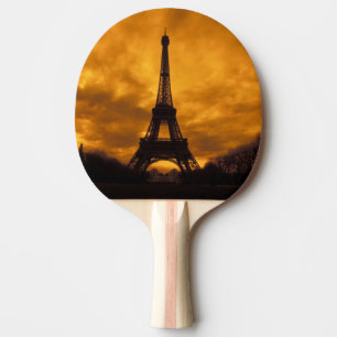EU, France, Paris. Eiffel Tower. Ping Pong Paddle