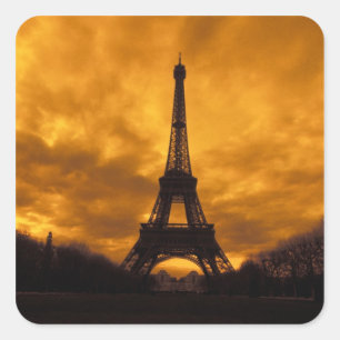 EU, France, Paris. Eiffel Tower. Square Sticker