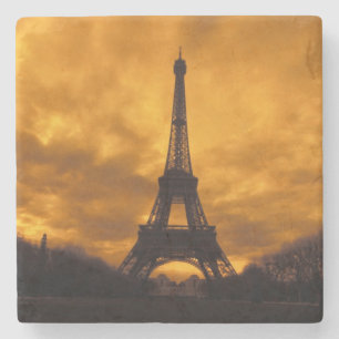 EU, France, Paris. Eiffel Tower. Stone Coaster