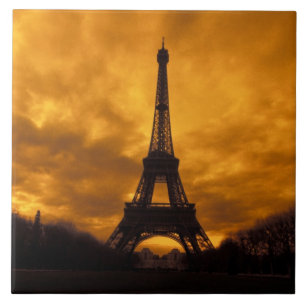 EU, France, Paris.  Eiffel Tower. Tile