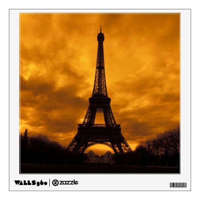 EU, France, Paris.  Eiffel Tower. Wall Sticker (Front)