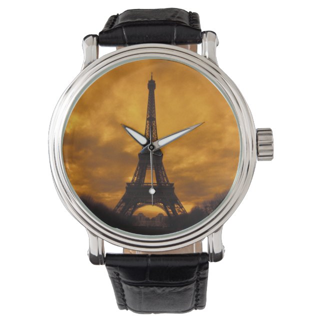 EU, France, Paris.  Eiffel Tower. Watch (Front)