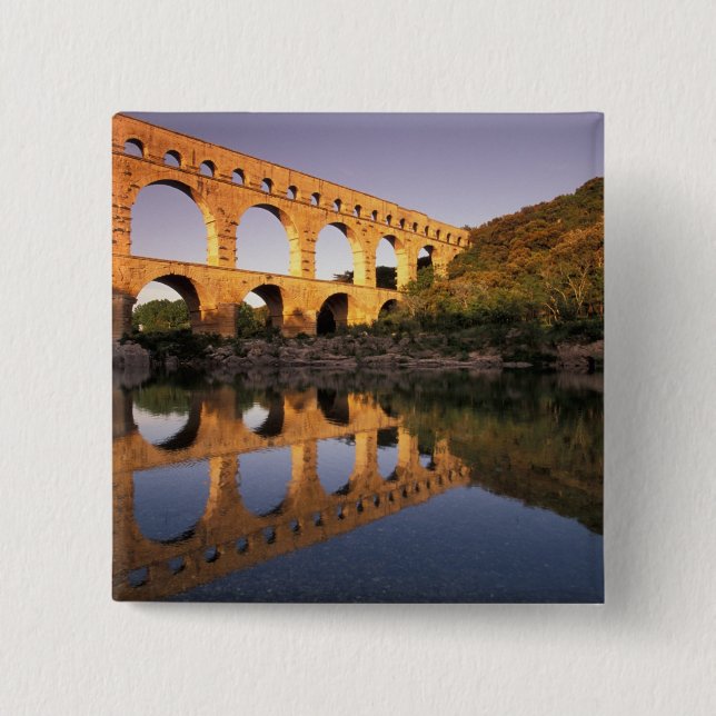 EU, France, Provence, Gard, Pont du Gard. 2 Pinback Button (Front)