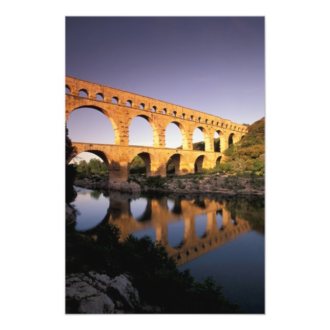 EU, France, Provence, Gard, Pont du Gard. Photo Print (Front)