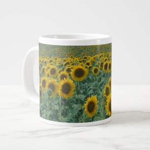 EU, France, Provence, Sunflower field Giant Coffee Mug