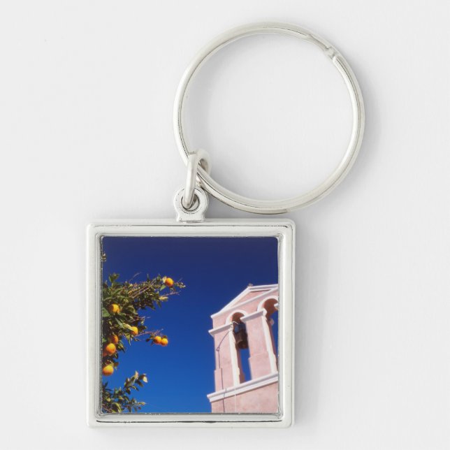 EU, Greece. Greek Orthodox church Keychain (Front)