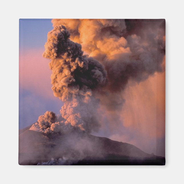 EU, Italy, Sicily, Mt. Etna summit vent Magnet (Front)