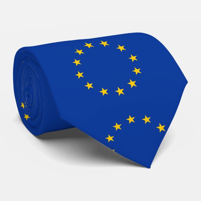 EU - Remain - European Union Flag Neck Tie (Rolled)