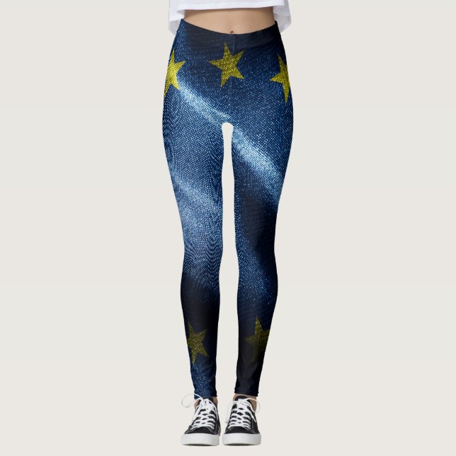 EU silk flag Leggings (Front)