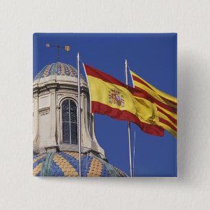 EU, Spain, Catalonia, Palau de la Generalitat. Button