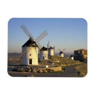 EU, Spain, La Mancha, Consuegra. Windmills and Magnet