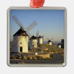 EU, Spain, La Mancha, Consuegra. Windmills and Metal Ornament