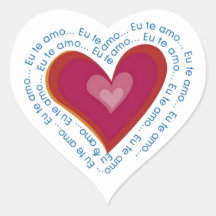 Red Heart Eu Te Amo sticker