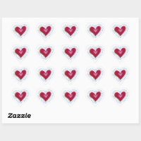 Hearts Sticker, Zazzle