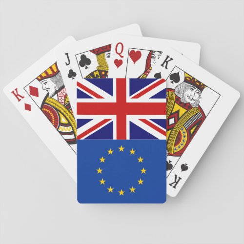 EU UK referendum brexit vote playing cards