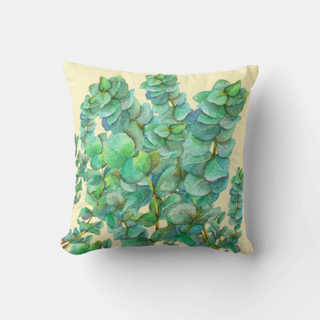 Eucalyptus 01 throw pillow (Front)