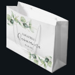 Eucalyptus 15th Birthday Greenery Quinceanera Large Gift Bag<br><div class="desc">TIP: Matching items available in this collection. Our botanical eucalyptus birthday collection features watercolor foliage and modern typography in dark gray text. Use the "Customize it" button to further re-arrange and format the style and placement of text. Could easily be repurpose for other special events like anniversaries, baby shower, birthday...</div>