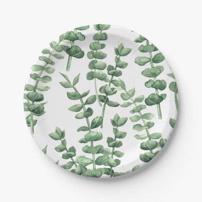 Eucalyptus 1 paper plates (Front)