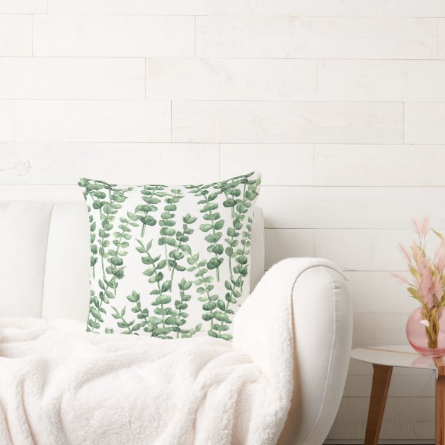 Eucalyptus 1 throw pillow (Couch)