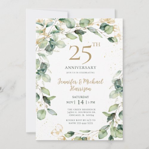 Eucalyptus 25th Anniversary Invitation