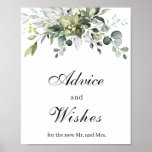 Eucalyptus Advice And Wishes Poster Sign at Zazzle
