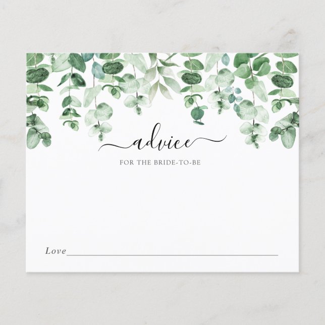Eucalyptus Advice for the Bride  (Front)