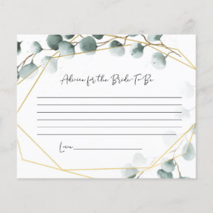 Eucalyptus Advice for the Bride-To-Be Cards Flyer