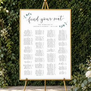 Eucalyptus Alphabetical Wedding Seating Chart