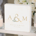 Eucalyptus Ampersand Wedding Box<br><div class="desc">Custom Eucalyptus Ampersand Wedding Box with your Initials, Names and Date. Bring natural elegance to your wedding day with this personalized wooden box sign featuring a soft watercolor eucalyptus wreath and your custom monogram. The rustic white wood background adds warmth and charm, perfect for modern botanical weddings, garden ceremonies, or...</div>