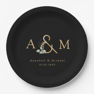 Eucalyptus Ampersand Wedding Box  Paper Plates