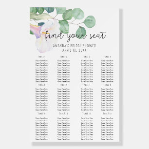 Eucalyptus and calla - Seating Chart foam board