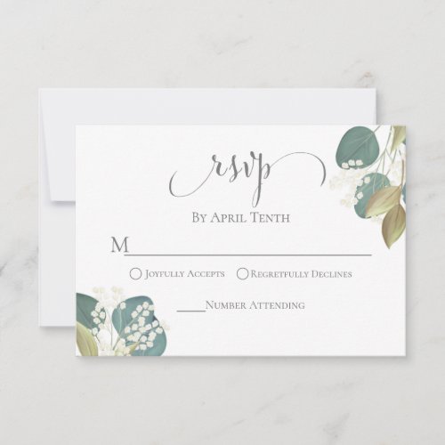 Eucalyptus and Gold Elegant Foliage Greenery rsvp