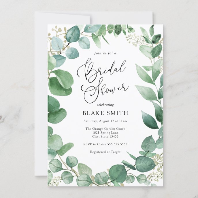 Eucalyptus and Greenery Bridal Shower Invitation