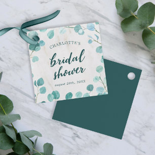 Eucalyptus and Marble Bridal Shower Favor Tags