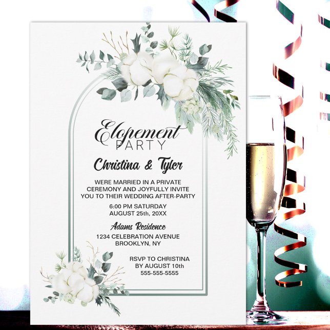 Eucalyptus Arch Elopement Party Invitation (Creator Uploaded)